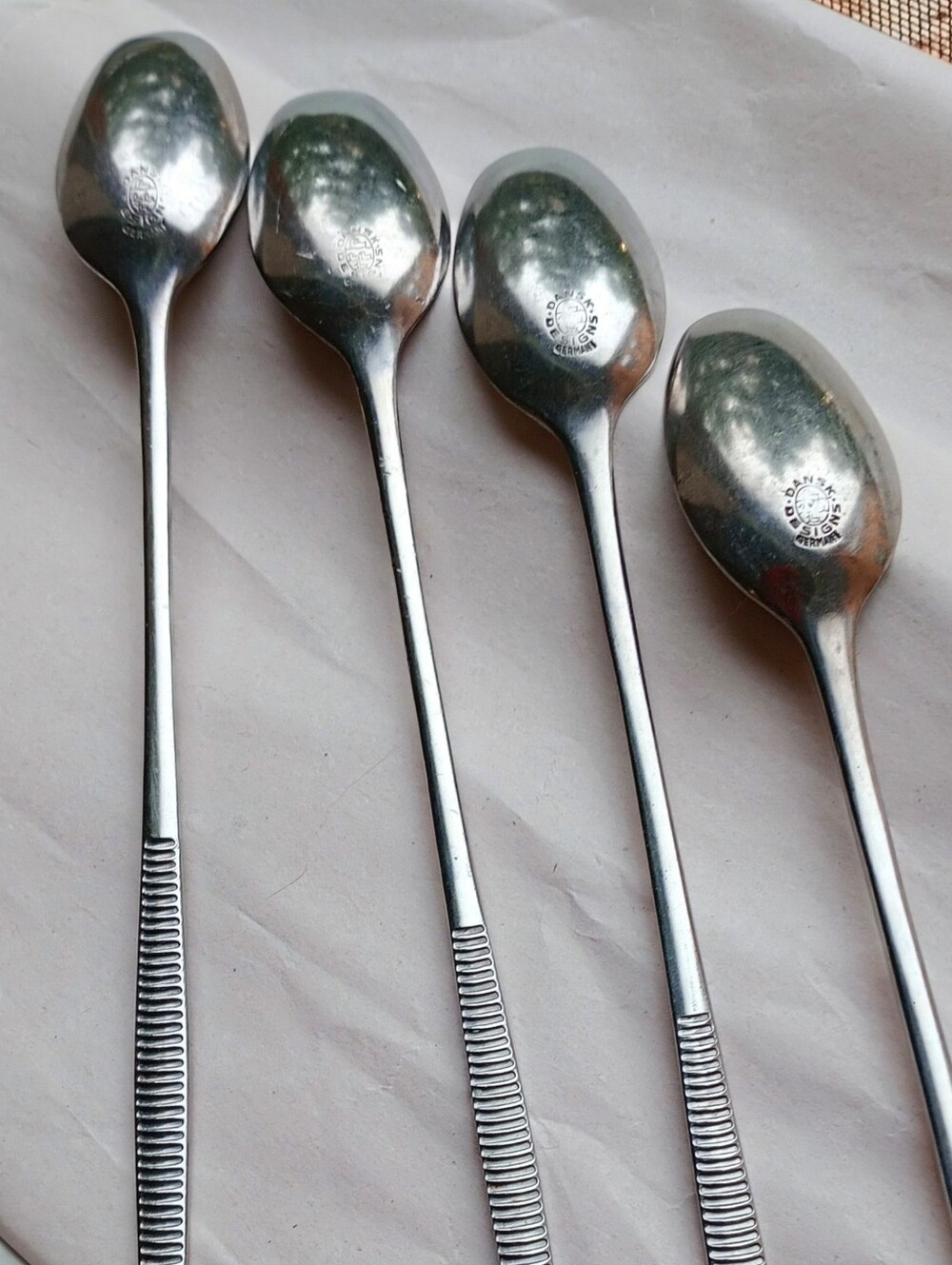 Dansk Designs Set Of Four Iced Tea Spoons Variation VI Stainless